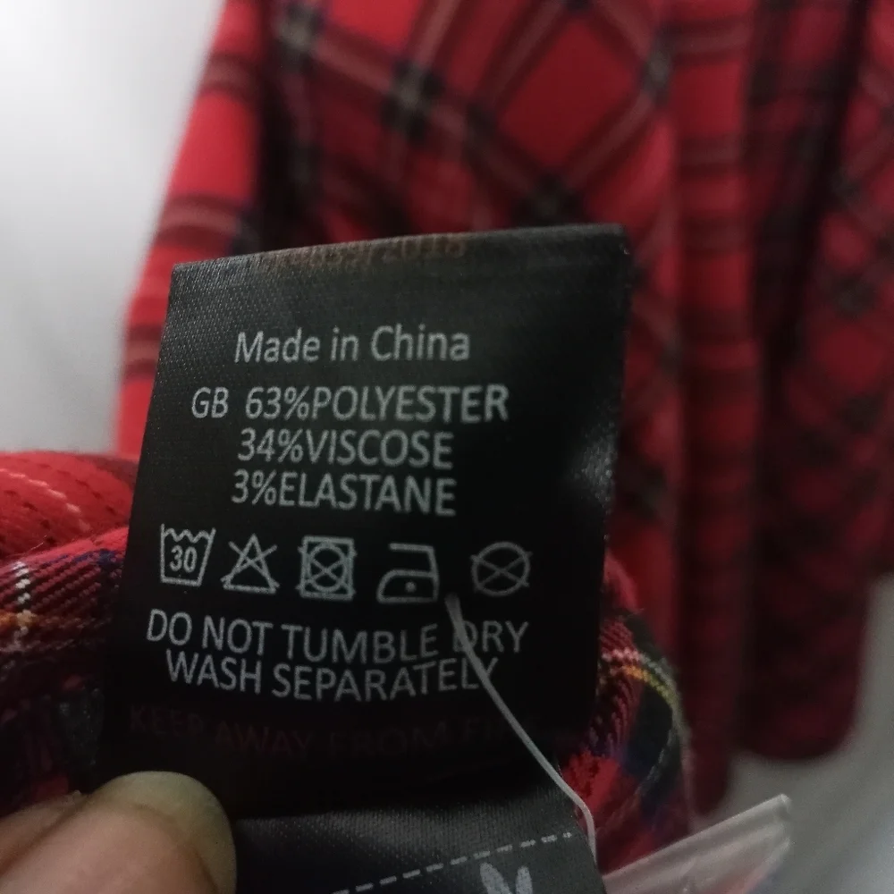Hell Bunny Irvine Pinafore Red Tartan Plaid Dress